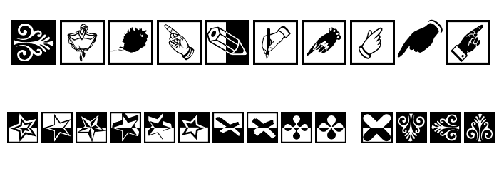 BlackWhiteSigns Font OTHER CHARS