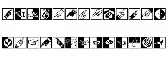 BlackWhiteSigns خط أحرف كبيرة