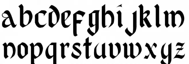 BlackWhite Caratteri MINUSCOLO