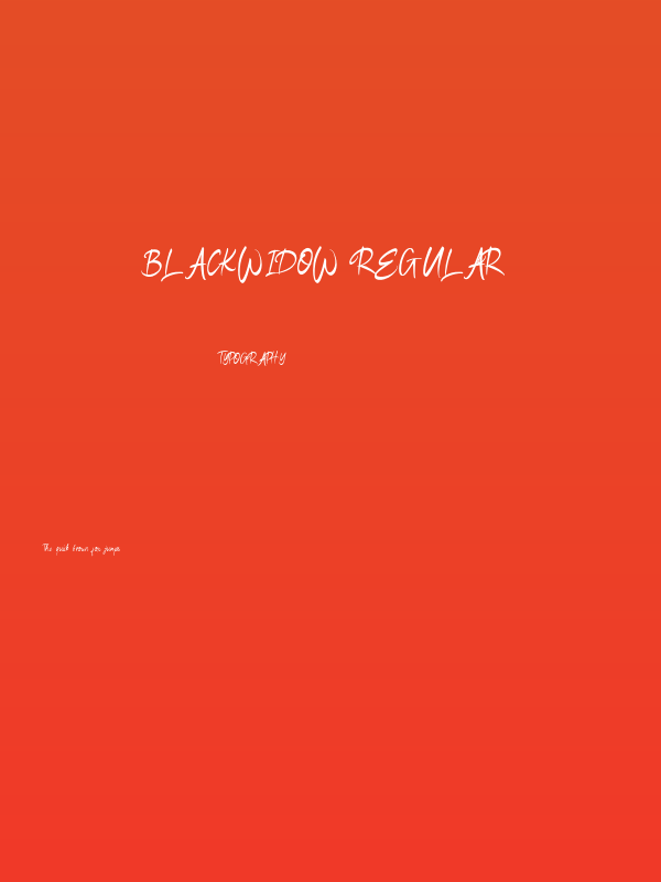 BlackWidow-Regular Poster