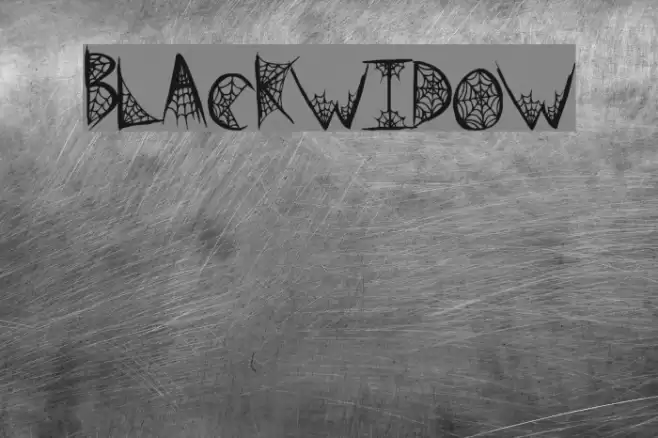 BlackWidow Font examples