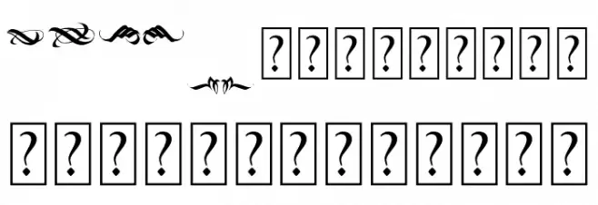 BlackWineOrnament Caratteri MINUSCOLO