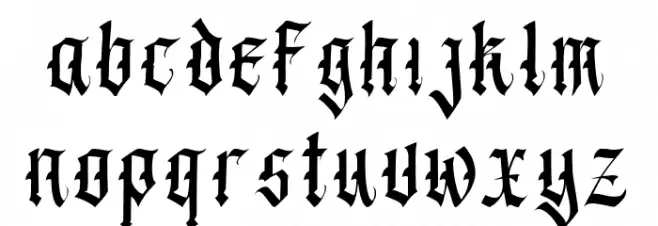 BlackWine 字体 小写