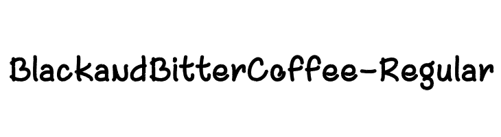 BlackandBitterCoffee-Regular  les polices de caractères gratuit tlcharger