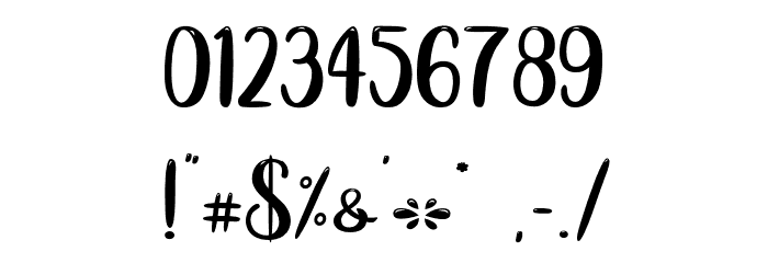 BlackandVioletPersonalUse Font OTHER CHARS