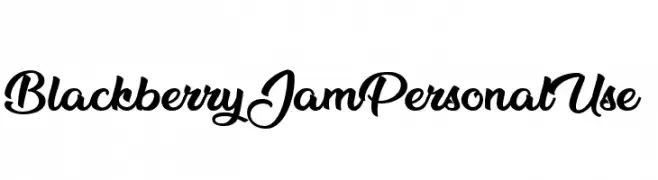 Blackberry Jam Personal Use   Frei Schriftart Herunterladen