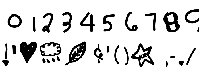BlackberryBluesThick Font OTHER CHARS