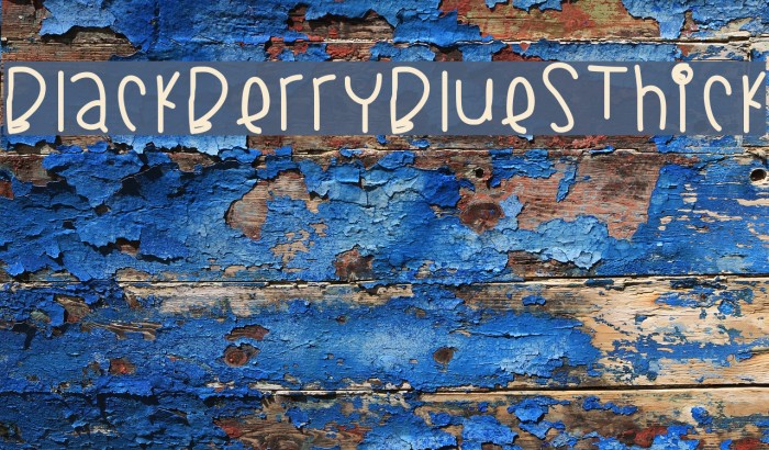 BlackberryBluesThick Font examples