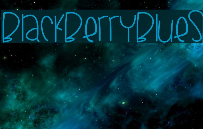 BlackberryBlues Font examples