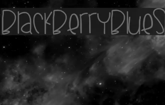 BlackberryBlues Font examples