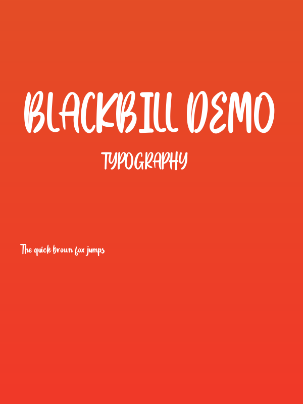 Blackbill Demo Poster