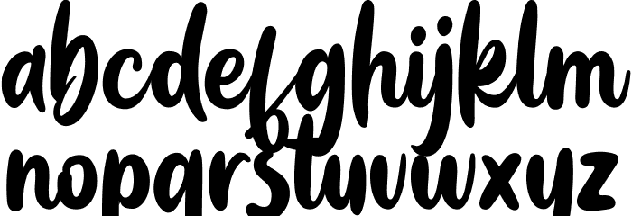 Blackbill Demo Font LOWERCASE