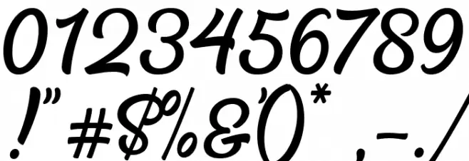 Blackbird Font OTHER CHARS