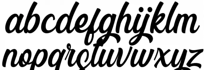 Blackbird Font LOWERCASE