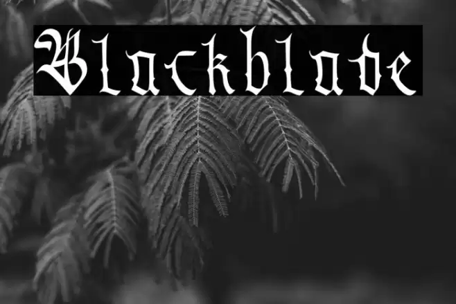 Blackblade Font examples