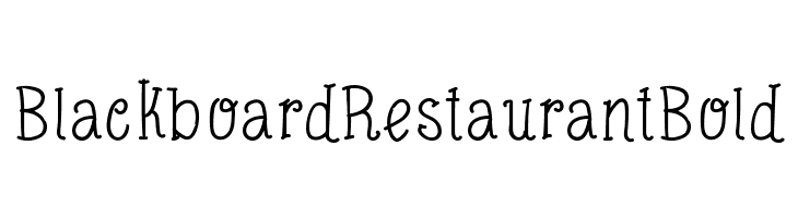 Blackboard Restaurant Bold  لخطوط تنزيل