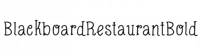Blackboard Restaurant Bold  baixar fontes gratis