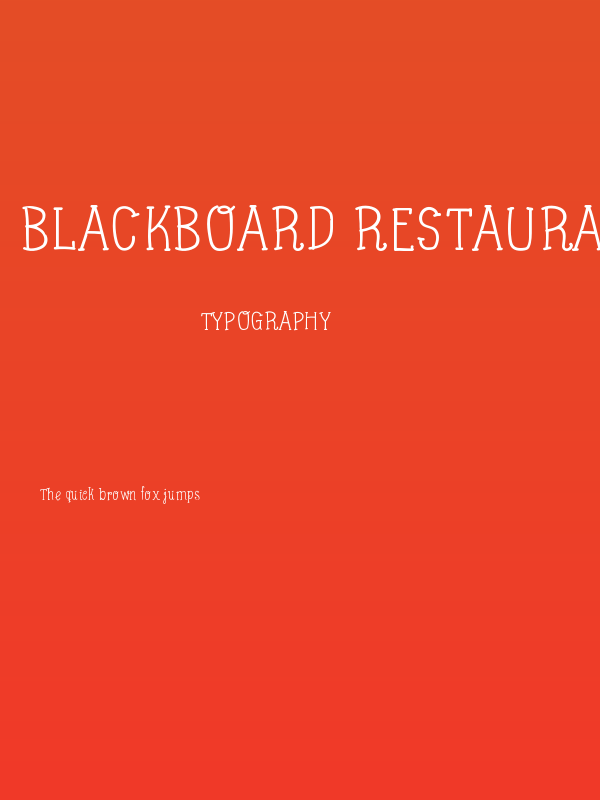 Blackboard Restaurant Bold Poster