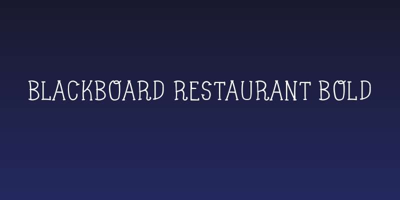 Blackboard Restaurant Bold Social Header