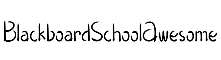 Blackboard School Awesome Font