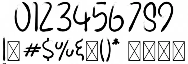 Blackboard School Awesome Font OTHER CHARS