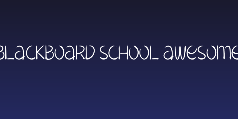 Blackboard School Awesome Social Header