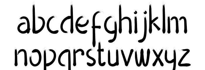 Blackboard School Awesome Font LOWERCASE