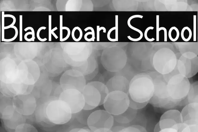 Blackboard School Font examples