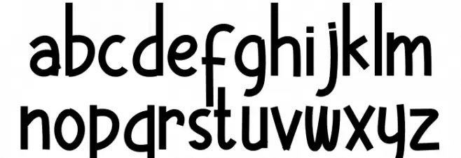 Blackboard School Font LOWERCASE