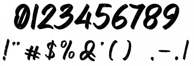 Blackboard Font OTHER CHARS