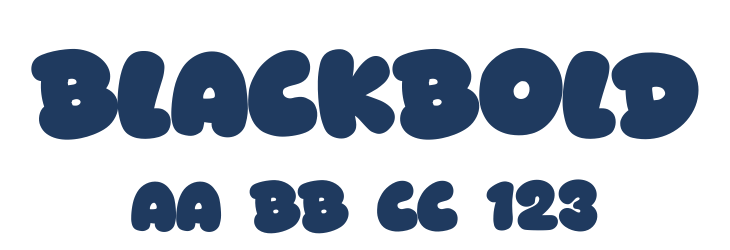 Blackbold Font Preview