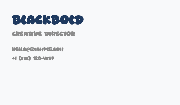 Blackbold Business Card