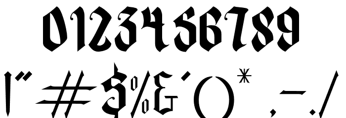 Blackbone Font OTHER CHARS