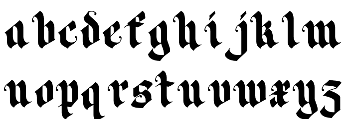 Blackbone Font LOWERCASE