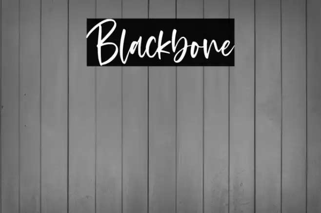 Blackbone Font examples