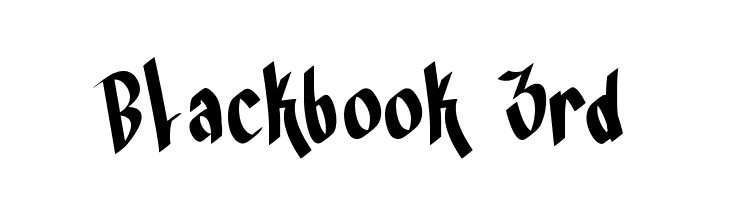 Blackbook 3rd फ़ॉन्ट