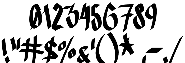 Blackbook 3rd Font OTHER CHARS
