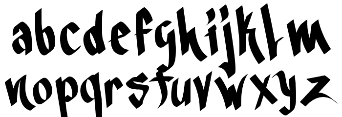 Blackbook 3rd Font LOWERCASE