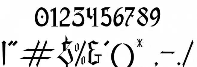 Blackbook Font OTHER CHARS