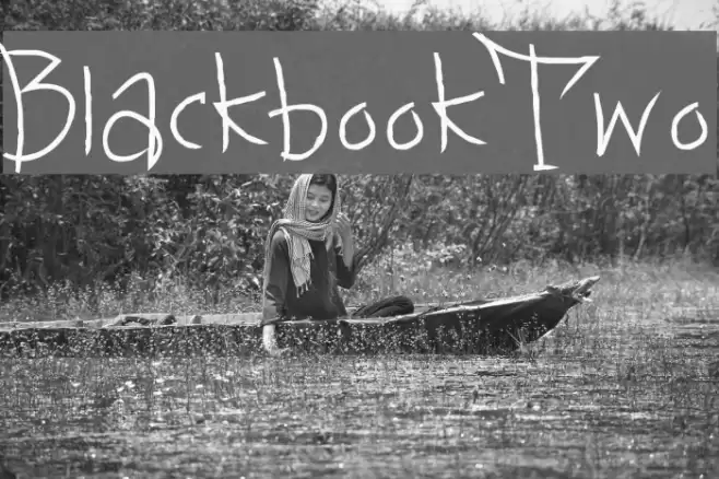 BlackbookTwo Font examples