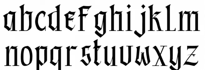 Blackbook Font LOWERCASE