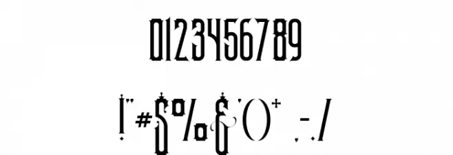 Blackborneo Font OTHER CHARS