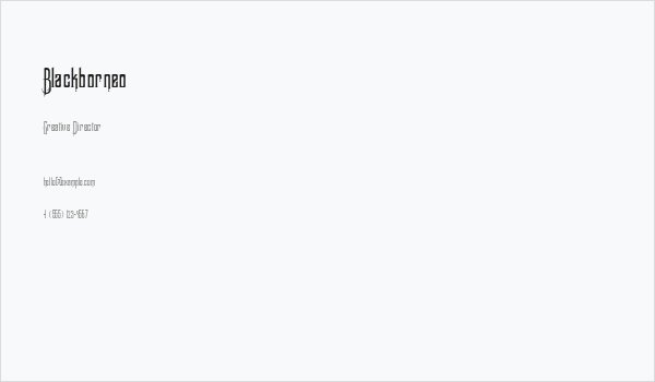 Blackborneo Business Card