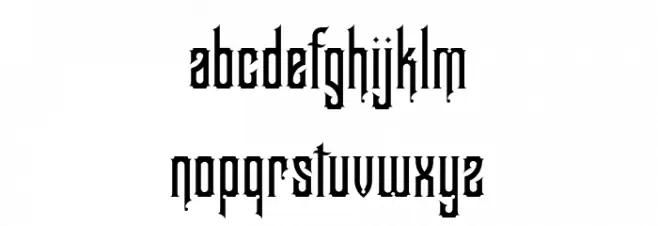 Blackborneo Caratteri MINUSCOLO