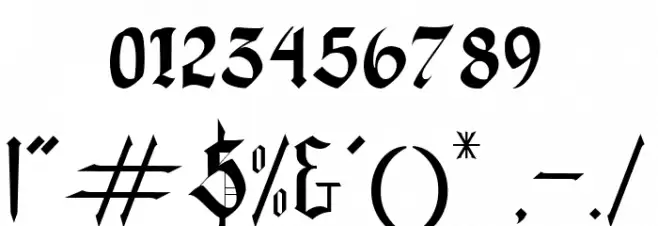 Blackbox Font OTHER CHARS