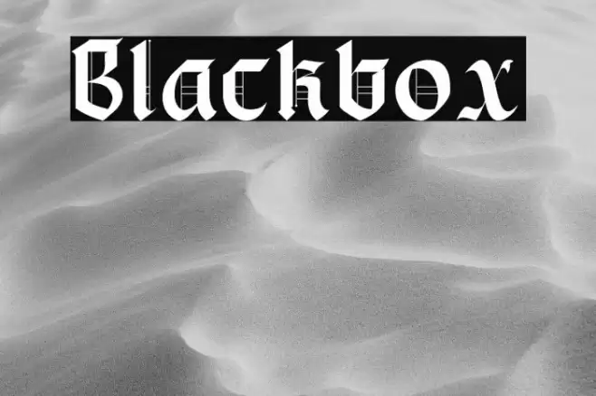 Blackbox Font examples