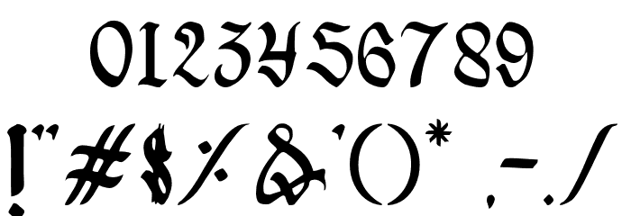 Blackburr Font OTHER CHARS