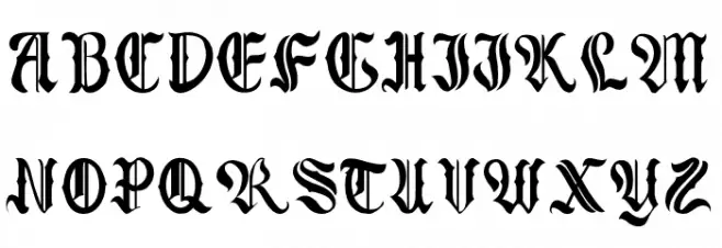 Blackburr フォント 大文字