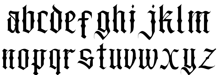 Blackburr Font LOWERCASE