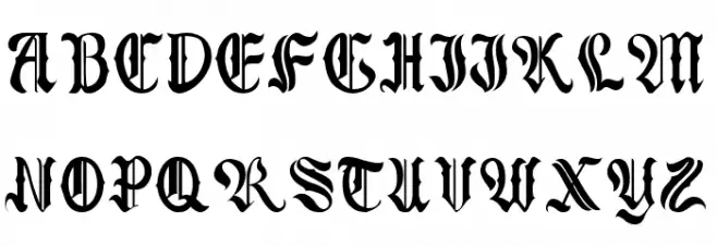 Blackburr Font UPPERCASE